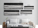 Stormy Mountains, Black and White Art, Monochrome Landscape, Modern Wall Decor, Framed Canvas Print, Nature Inspired, Minimalist Home Art