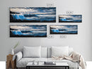 Ocean Waves, Coastal Sunset, Seascape Art, Nautical Wall Decor, Framed Canvas Print, Beach House Wall Art, Surfing Gift, Watercolor Vibes
