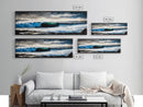 Powerful Ocean Wave, Realistic Seascape Art, Blue Water Wall Decor, Coastal Living Room Art, Surfer Beach Print, Framed Canvas Print
