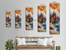 Seascape Beach, Sunrise, Rocks, Framed Canvas Print, Coastal seascape beach painting, vivid sunrise wall decor, coastal living room wall art