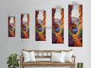 Desert Ocean, Cactus View, Framed Canvas Print, southwestern boho wall art, colorful nature painting, rustic hallway decor, warm earth tones