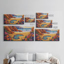 Tide Pool, Sandy Shore, Flower Beach, Canvas Print, Coastal Floral Wall Art, Vibrant Kitchen  Art, Hallway Summer Decor