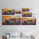 Desert Rope, Western Decor, Rustic Sunset, Framed Canvas Print, Southwestern Wall Art, Bold Kitchen or Ranch Style Office Decor