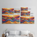 Desert Hills, Color Layers, Sunset Sky, Canvas Print, Boho Abstract Wall Art, Eclectic Bedroom Print, Vibrant Hallway Decor
