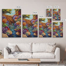 Tree Roots Water, Forest Creek, Vibrant Flora, Nature Beauty, Framed Canvas Print, Office Wall Art, Botanical Decor, Whimsical Art