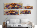 Southwestern Style, Cowboy Art, Desert Vibes, Sunset Palette, Framed Canvas Print, Rustic Western Wall Art, Office Decor, Colorful Home Accent