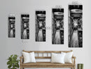 Surfboard Shop Hallway, Rustic Surf Decor, Beach Lifestyle Print, Framed Canvas Print, Man Cave Wall Art, Coastal Boho Vibes, Cabin Wall Art