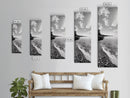 Coastal Shoreline, Pebble Beach, Ocean Breeze, Canvas Print, Bathroom Wall Art, Minimalist Decor, Black White Photography, Seaside Vibe