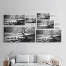 Coastal Tree, Tidal Shore, Windswept Beauty, Natural Balance, Framed Canvas Print, Bedroom Wall Art, Boho Decor, Serene Seascape