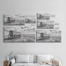 Prairie Wagon, Western Landscape, Old West Photography, Framed Canvas Print, Farmhouse Entryway or Rustic Fall Living Room Art