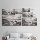 Coastal Cliff Path, Ocean View Trail, Windswept Grass Art, Seaside Wall Decor, Framed Canvas Print, Bedroom Art, Nature Lover Gift