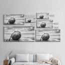 Weathered Buoy, Nautical Rope, Coastal Still Life, Beach Found Object, Framed Canvas Print, Beach House Art, Bathroom Wall Decor