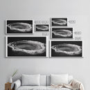 Natural Mineral Pool, Geothermal Abstract, Monochrome Texture, Framed Canvas Print, Minimalist Wall Art, Bathroom or Spa Decor