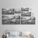Abandoned Boat, Weathered Vessel, Coastal Forest, Framed Canvas Print, Farmhouse Wall Art, Rustic Cabin Decor, Autumn Vibe, Living Room Art