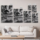 Lifeguard Tower Drama, Windy Beach Sky, Ocean Landscape, Canvas Print, Coastal Wall Art, Moody Surreal Decor, Living Room Statement Art