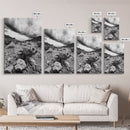 Desert Storm, Cactus Scene, Black White Art, Canvas Print, Southwest Wall Art, Earthy Tones Decor, Boho Style, Entryway Wall Accent