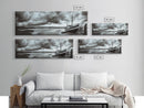 Abandoned Fishing Boat, Coastal Storm Scene, Rustic Nautical Decor, Framed Canvas Print, Beach House Art, Autumn Decor, Moody Wall Print