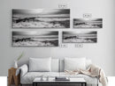Rifle Seaside Scene, Tactical Still Life, Stormy Beach Mood, Canvas Print, Industrial Wall Art, Dramatic Photography, Masculine Decor