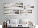 Beach House, Secluded Shore, Calm Waters, Framed Canvas Print, Coastal Wall Art, Minimalist Living Room Decor, Vacation Vibes