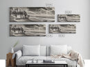 Cliffside Forest, Pacific Coastline, Dramatic Ocean View, Framed Canvas Print, Natural Landscape, Cabin Wall Art, Rustic Coastal Decor
