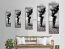 Smoke Storm, Desert Vortex, Abstract Motion, Surreal Art, Framed Canvas Print, Black and White Wall Art, Modern Office Decor, Dark Aesthetic