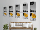 Yellow Towel, Secluded Beach, Summer Moment, Framed Canvas Print, Coastal Bathroom Art, Minimalist Beach Decor, Relaxation Wall Art