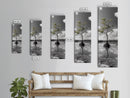 Mangrove Tree, Reflected Roots, Tranquil Nature, Coastal Zen Framed Canvas Print, tropical minimalist wall art, spa room decor