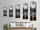 Mountain Creek Flow, Moody Nature Stream, Rustic Adventure Scene, Canvas Print, Autumn Forest Wall Art, Lodge Style Bedroom Decor