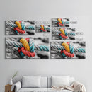 Nautical Knot, Bold Rope, Maritime Wall Decor, Framed Canvas Print, Rustic Coastal Art, Nautical Theme, Bathroom Wall Art, Industrial Art