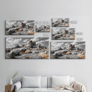 Granite Boulders, Desert Landscape, Natural Beauty, Earthy Tones, Framed Canvas Print, Entryway Wall Art, Nature Minimalism Style