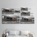 Rustic Horse, Country Barn, Moody Sky, Farm Vibes, Framed Canvas Print, Western Decor, Farmhouse Wall Art, Living Room Accent, Fall Art