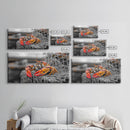 Bold Lobster, Nautical Art, Coastal Living, Red Claw, Framed Canvas Print, Beach House Wall Art, Kitchen Decor, Color Splash Style
