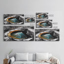 Geothermal Pool, Natural Wonders Photography, Yellowstone Landscape Decor, Earth Tones Wall Art, Framed Canvas Print, Bathroom Art
