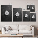 Monochrome Leaf, Nature Minimal, Still Life, Moody Art, Framed Canvas Print, Fall Wall Art, Kitchen Decor, Neutral Modern Aesthetic