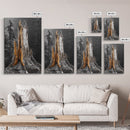 Forest Stump, Enchanted Tree, Woodland Nature, Autumn Mood, Framed Canvas Print, Rustic Wall Art, Cabin Decor, Fall Wall Accent