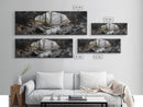 Forest Cave, Woodland Stream, Natural Light, Hidden Path, Framed Canvas Print, Cabin Wall Art, Rustic Decor, Adventure Photography