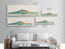 Auckland Island, New Zealand Watercolor Print, Vacation Gift, New Zealand Wall Art, Beach Painting, Beach Decor, Large Wall Art, Wood Frame Art