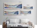 Cala Pregonda, Spain Watercolor Print, Vacation Gift, Spain Wall Art, Beach Painting, Beach Decor, Large Wall Art, Wood Frame Art