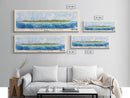 Dhigurah Island, Maldives Watercolor Print, Vacation Gift, Maldives Wall Art, Beach Painting, Beach Decor, Large Wall Art, Wood Frame Art