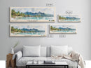 Huahine, French Polynesia Watercolor Print, Vacation Gift, French Polynesia Wall Art, Beach Painting, Beach Decor, Large Wall Art, Wood Frame Art