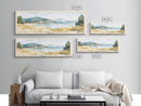 Ilha da Fuseta, Portugal Watercolor Beach Print, Vacation Gift, Portugal Wall Art, Framed Canvas Print, Framed Beach Painting