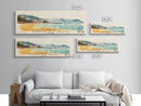 Middle Bay Beach, Hong Kong Watercolor Print, Vacation Gift, Hong Kong Wall Art, Beach Painting, Beach Decor, Large Wall Art, Wood Frame Art