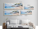 Pampelonne Beach, France Watercolor Print, Vacation Gift, France Wall Art, Beach Painting, Beach Decor, Large Wall Art, Wood Frame Art