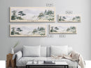 Yonaha, Japan Watercolor Beach Print, Vacation Gift, Japan Wall Art, Framed Canvas Print, Framed Beach Painting