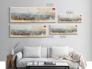 Adapazar Turkey Panoramic Travel Poster, Framed Canvas Print or Metal Wall Art, Travel Art, Home Decor, Panoramic Painting, Midcentury Art