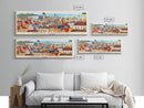 Ivano Frankivsk Travel Art, City Art, Framed Canvas Print or Metal Wall Art, Europe Travel Poster, Panoramic Wall Art, Extra Wide Wall Art