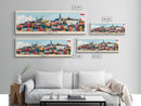 Lublin Poland Travel Print Wall Art, Panoramic City Art, Travel Art, Wall Decor, Vacation Gift, Framed Canvas Print Or Metal Art