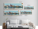 Magdeburg Germany Wall Art, Panoramic Travel Poster, Panoramic Framed Canvas Print, City Wall Art, Wall Hanging Home Decor, Travel Art