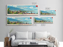 Shkodr Albania Travel Print Wall Art, Panoramic City Art, Travel Art, Wall Decor, Vacation Gift, Framed Canvas Print Or Metal Art