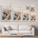 Heraklion Greece Historic Fort Art, Framed Canvas Wall Art, Living Room Decor, Home Decor, Mediterranean Poster, Wall Art Print, Travel Poster Art